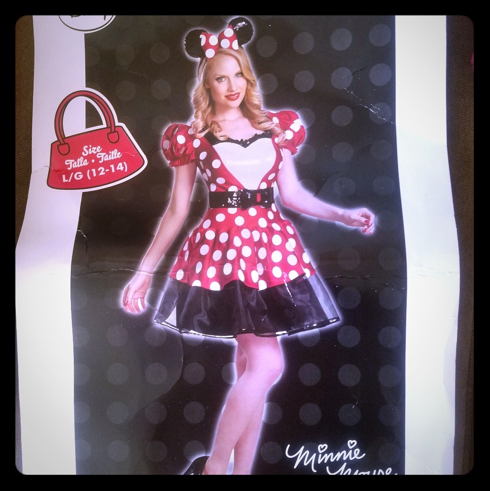 Womens Minnie Mouse costume size lg 12-14
